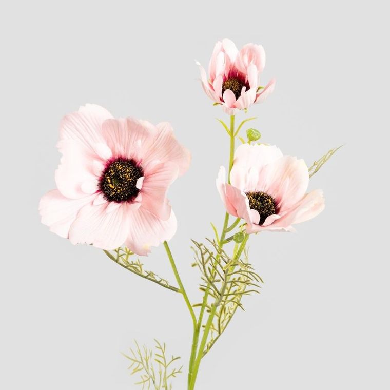 Homla, Emra, gałązka sztuczna, maki różowe, 76 cm