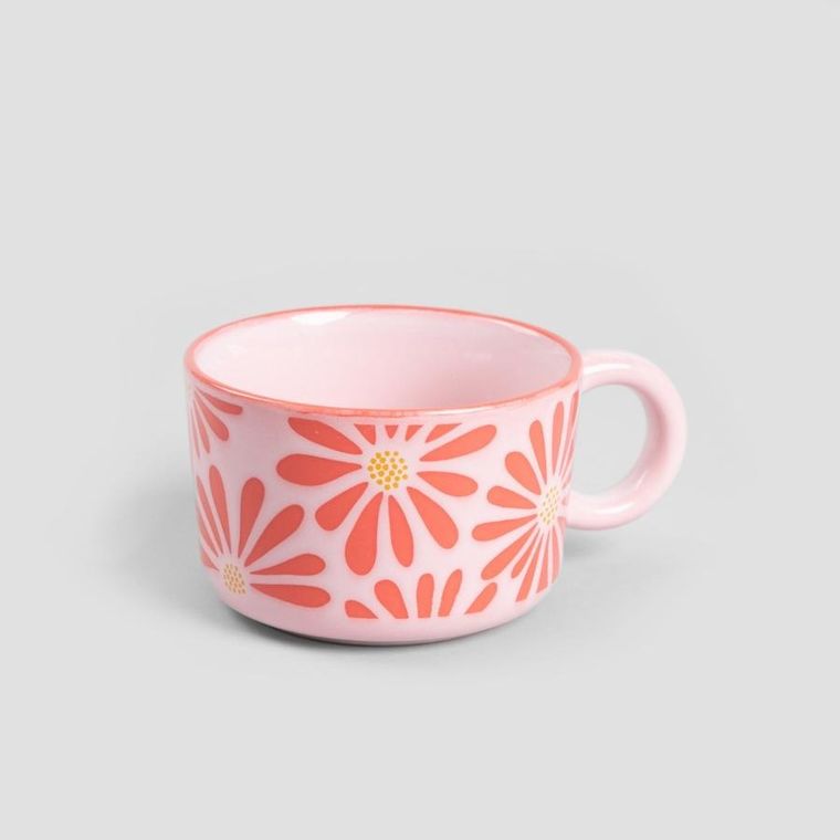 Homla, Fabia, kubek niski, w różowe kwiaty, 0,45l, 732140