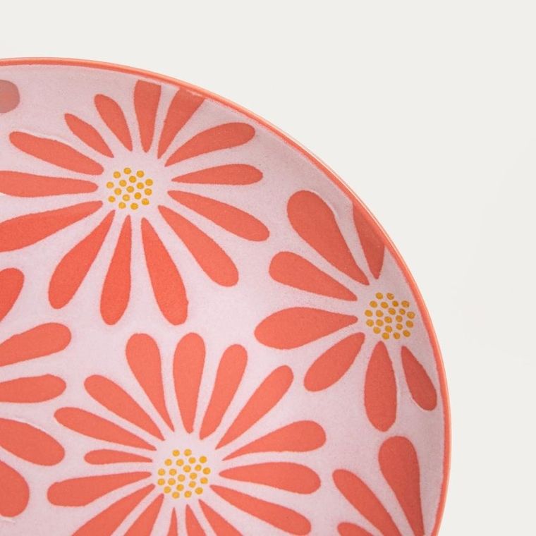 Homla, Fabia, talerz, obiadowy w różowe kwiaty, 27 cm