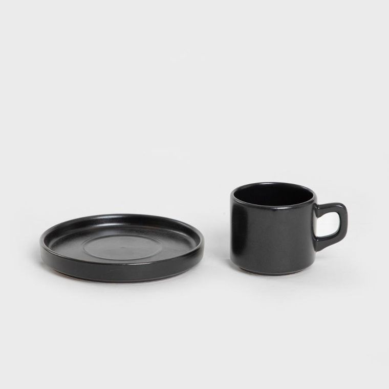 Homla, Famelio, filiżanka, ze spodkiem czarna, 0,2 l