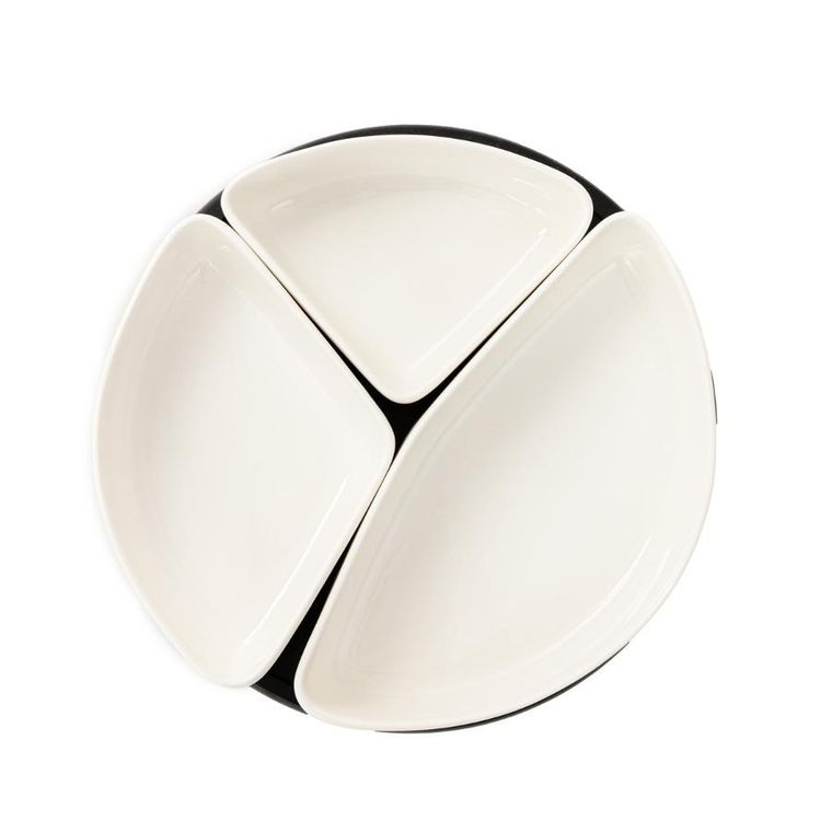 Homla, Felko, półmisek, z białymi miseczkami, 24cm