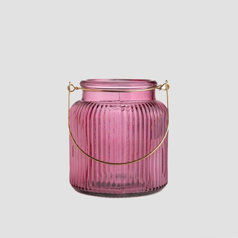 Homla, Fig, lampion, różowy, 10 x 11 cm