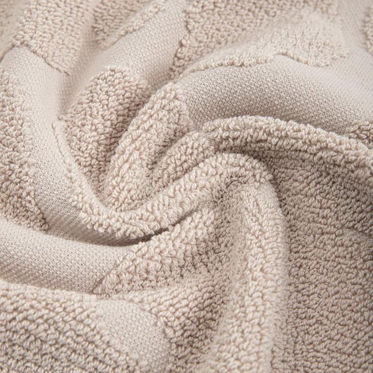 Homla, Flores, ręcznik, beżowy żakardowy, 70-130 cm