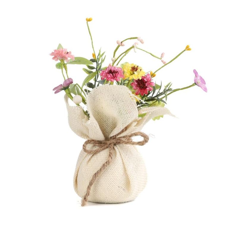 Homla, Flos, roślina sztuczna, z kolorowymi kwiatuszkami, 30 cm