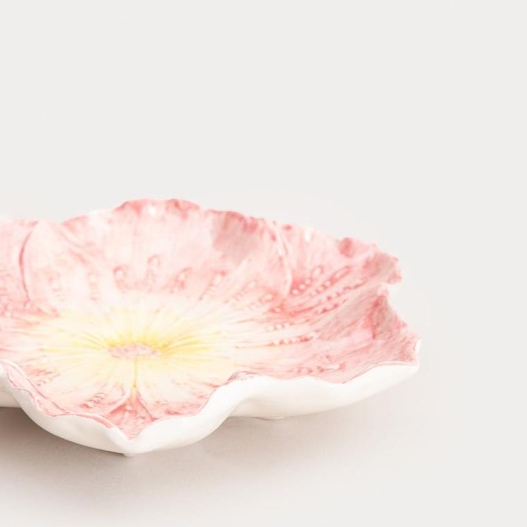 Homla, Folar, taca dekoracyjna, kwiat różowa, 18,5-17,5-3 cm