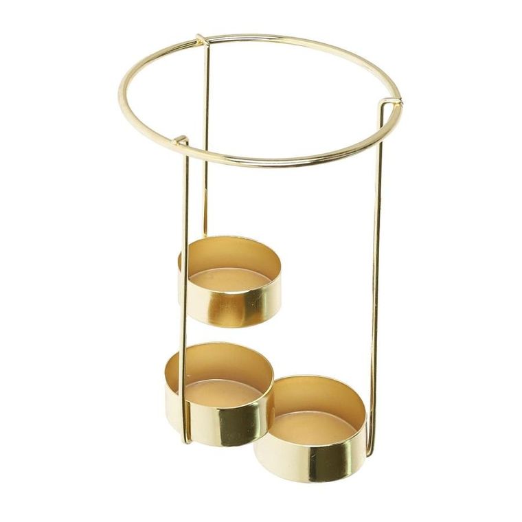 Homla, Galia, lampion szklany, złoty, 15-20 cm