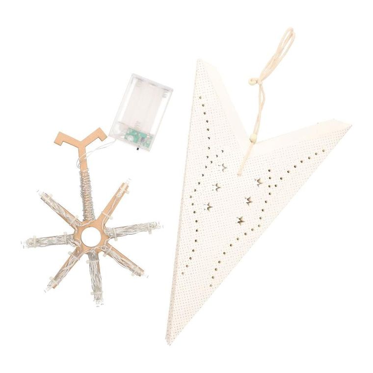 Homla, Galla, gwiazda, ażurowa, biała, LED,