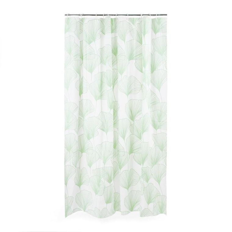 Homla, Ginkgo, zasłona prysznicowa, w kwiaty, 180-180 cm