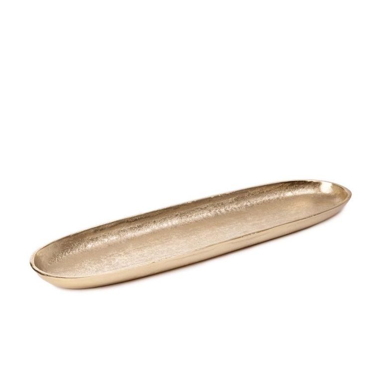 Homla, Girona, taca dekoracyjna, podłużna złota, 39-12-3 cm