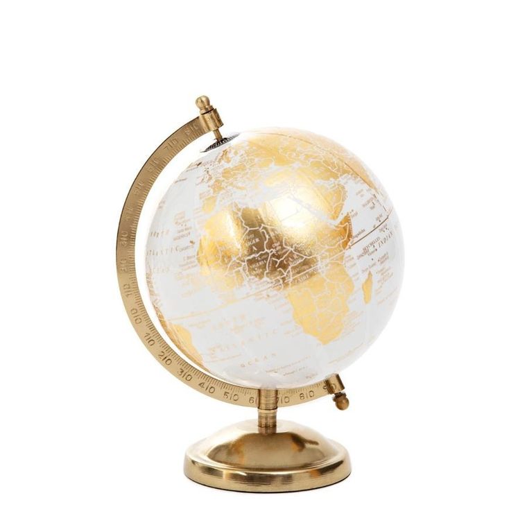 Homla, Globe, globus dekoracyjny, złoty, 18-15-25 cm