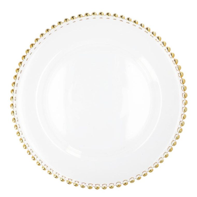 Homla, Golden Balls, talerz, szklany, 33 cm