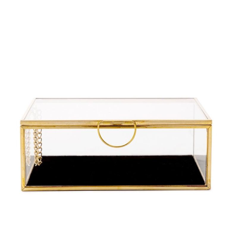 Homla, Grazia, szkatułka na biżuterię, z welurową wyściółką, 13-11-5 cm