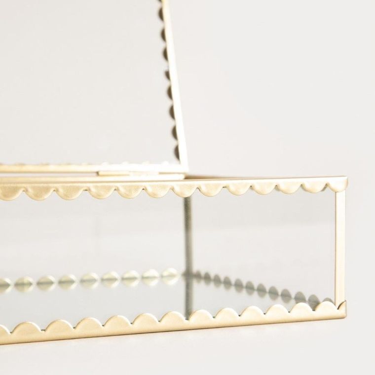 Homla, Grazia, szkatułka na biżuterię, złota, 18-13-5,5 cm