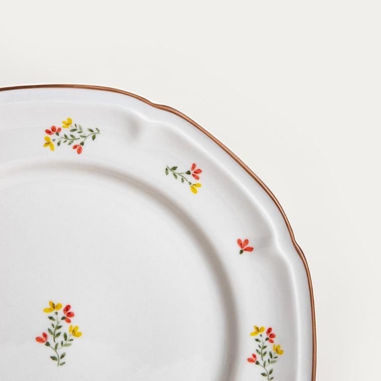 Homla, Greta, talerz, obiadowy z kwiatuszkami, 27 cm