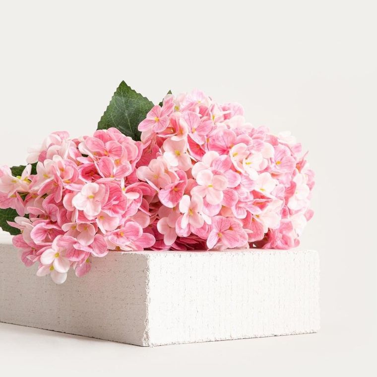 Homla, Hyndra, gałązka sztuczna, hortensja różowa, 51 cm