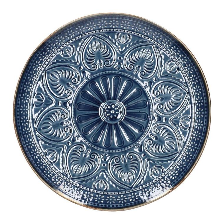 Homla, Indie, talerz obiadowy, granatowy, 27 cm