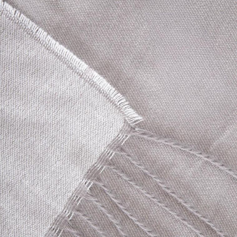 Homla, Kalor, koc, szary żakardowy we wzór z frędzlami, 135-200 cm