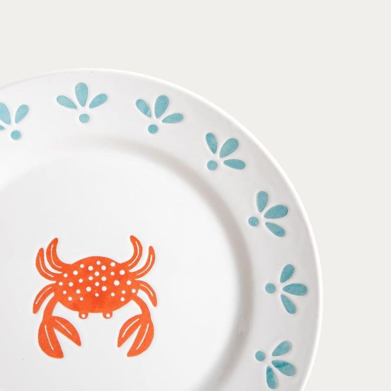 Homla, Kaoma, talerz, deserowy z krabem, 21 cm