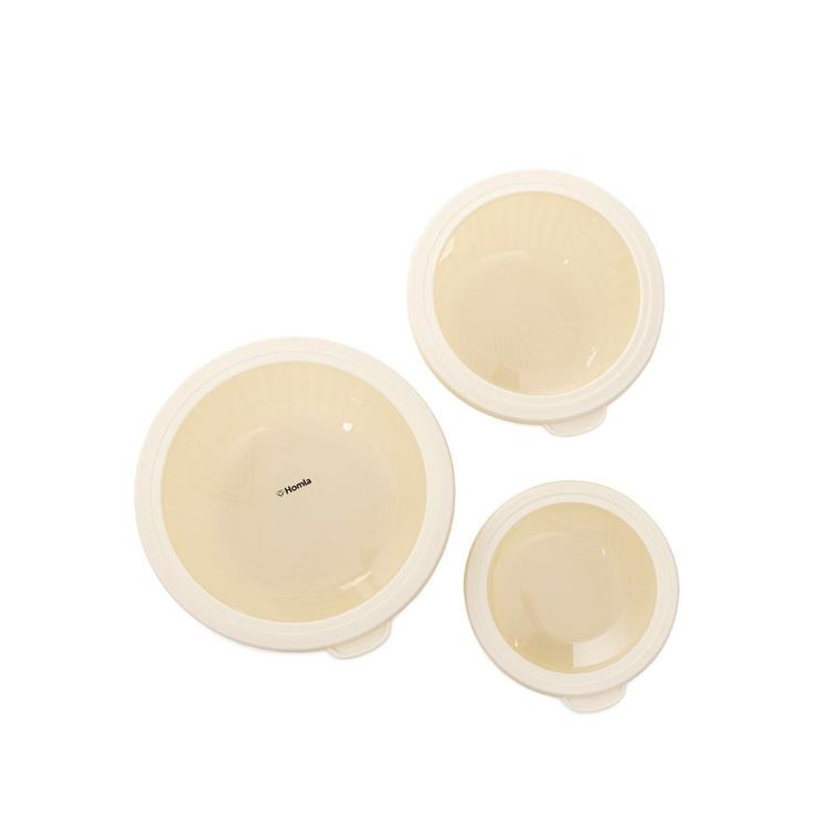 Homla, Kerma, zestaw misek śmietankowych z pokrywkami, 3 szt, 853130