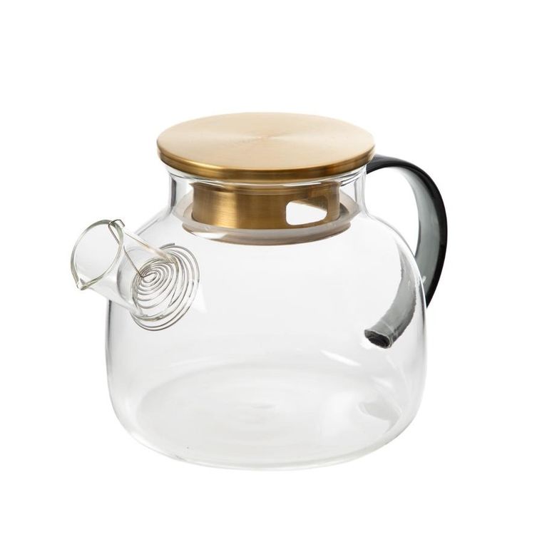 Homla, Kubbe, dzbanek, z szarym uchem i złotym wieczkiem, 1l