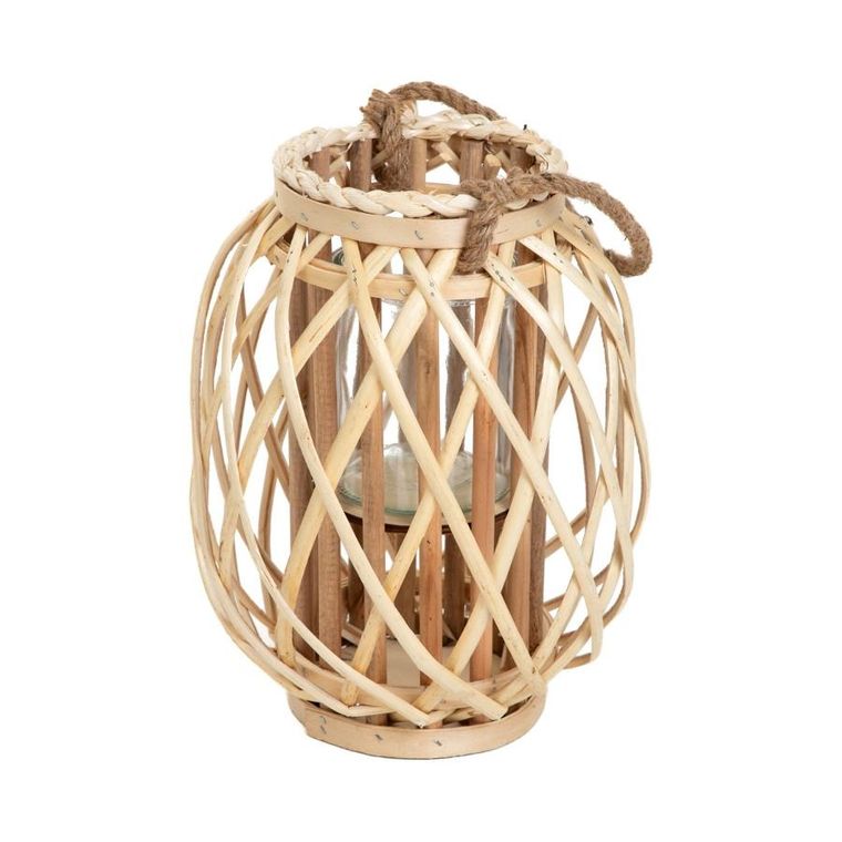 Homla, Lagge, lampion, pleciony naturalny wysoki, 30 cm