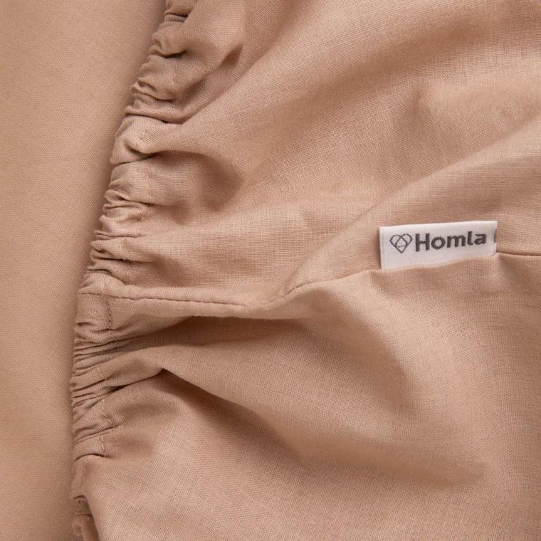 Homla, Lauko, Prześcieradło renforce beżowe, 140-200 cm, AW23 855295