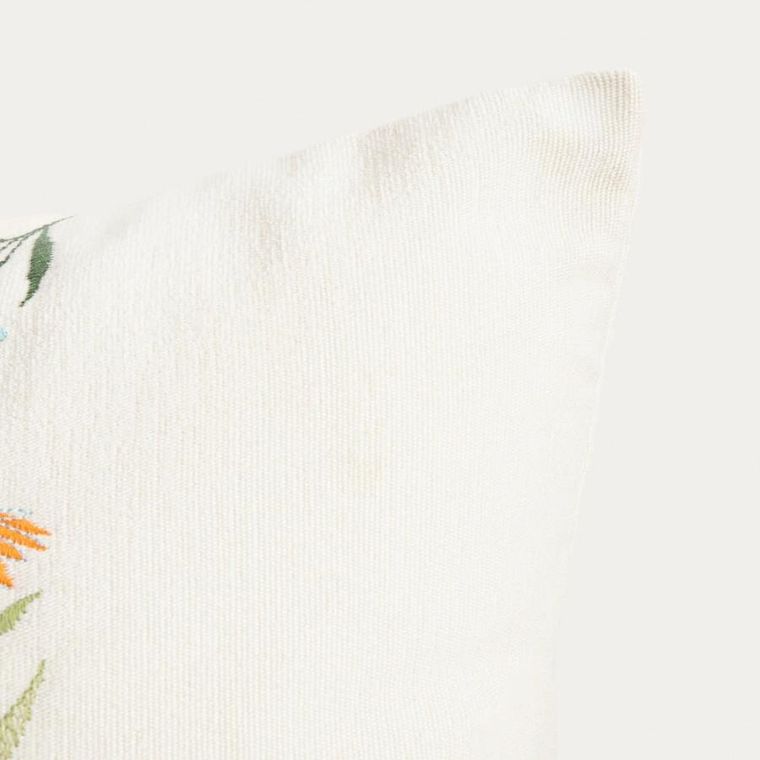 Homla, Lavit, poszewka, z trójwymiarowymi i haftowanymi kwiatami, 45-45 cm