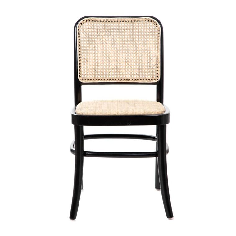 Homla, Legno, Krzesło rattanowe czarne, 49-45-83 cm, 871363