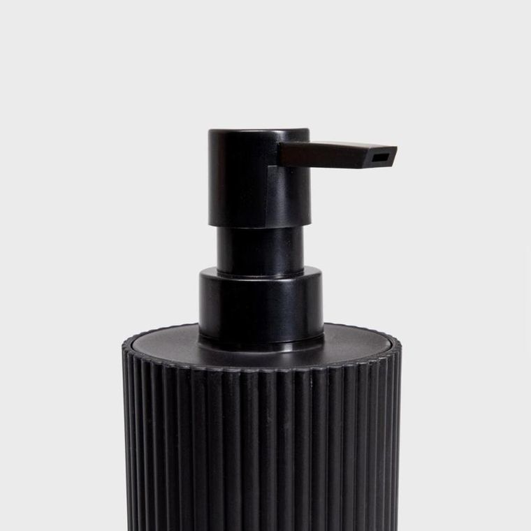 Homla, Leon, zestaw łazienkowy, dozownik i kubeczek, czarny