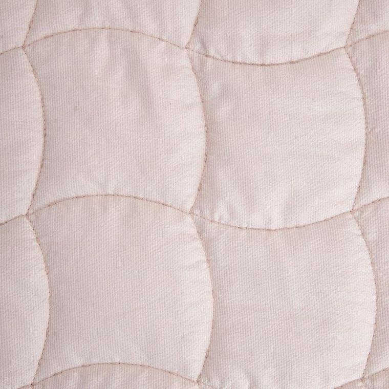 Homla, Leona, narzuta, kremowa z pikowaniem i ozdobną falbaną, 200-220 cm