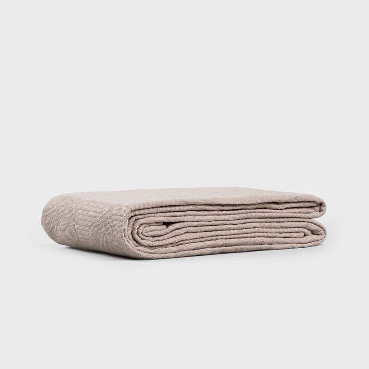 Homla, Lipari, narzuta sztruksowa pikowana, ze wzorem, 200-220 cm, 745591