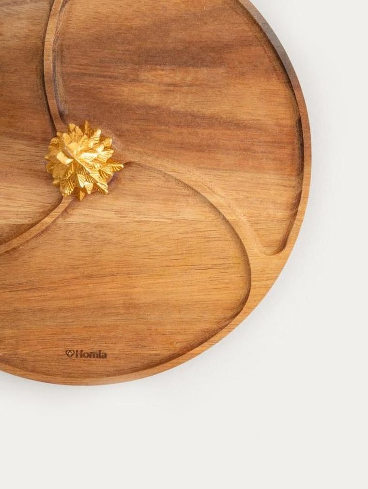 Homla, Lovdal, deska do serwowania, ze złotą choinką, 28 cm