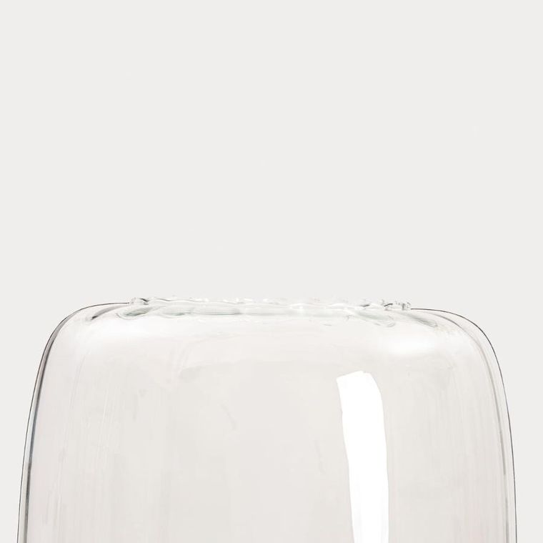 Homla, Luki, wazon, ryflowany transparentny ze szkła z recyklingu, 13-45 cm