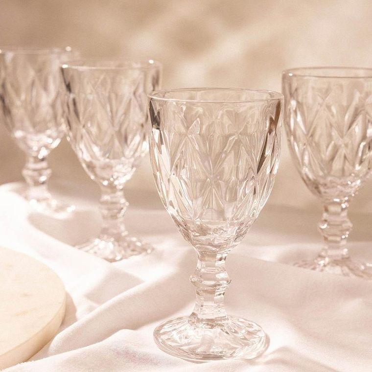 Homla, Lunna, zestaw kieliszków do wina transparentnych, 0,31 l, 4 szt.