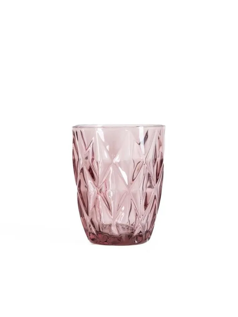 Homla, Luno, zestaw szklanek, różowych, 280 ml, 4 szt.