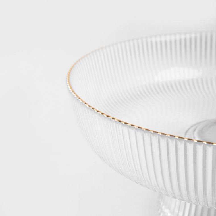 Homla, Lynn, misa ryflowana ze złotym rantem, duża, 26-12 cm, 746109