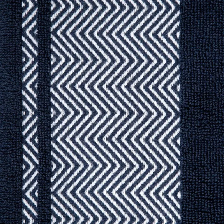 Homla, Maiara, ręcznik, bawełniany granatowy z ozdobnym przeszyciem, 50-90 cm