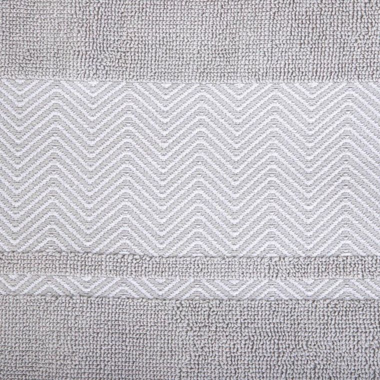 Homla, Maiara, ręcznik, bawełniany szary z ozdobnym przeszyciem, 70-130 cm