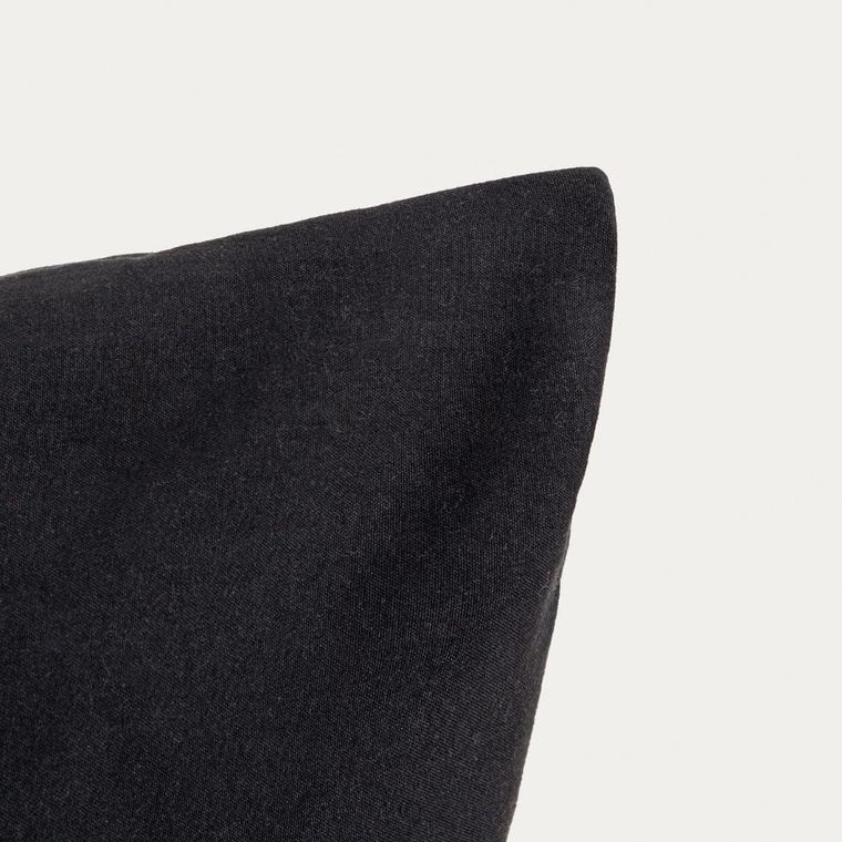 Homla, Maisy, zestaw dwóch poszewek z mikrofibry, czarnych, 40-40 cm