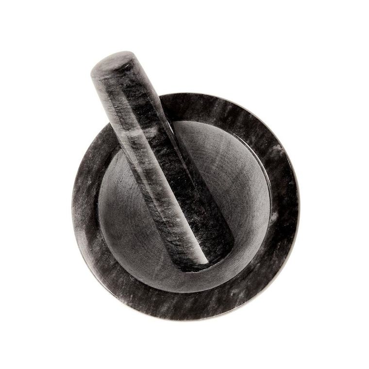 Homla, Marble, moździerz, marmurowy czarny, 12 cm, 854199