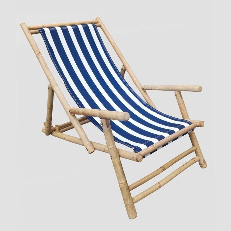 Homla, Mare, leżak, w biało niebieskie paski, 139-60-11 cm, 741845