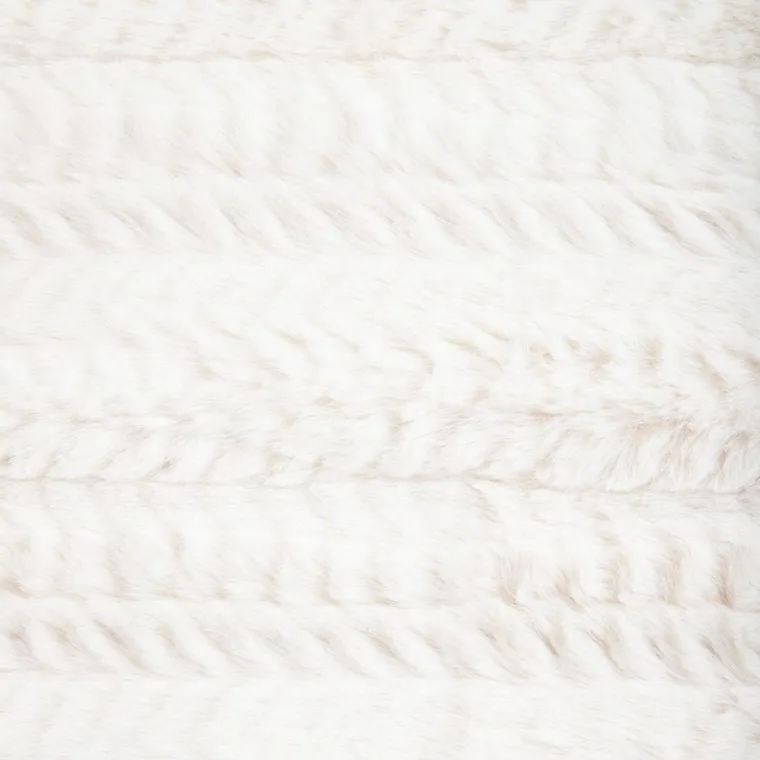 Homla, Maril, poszewki, ze sztucznym futerkiem, ecru, 45-45 cm