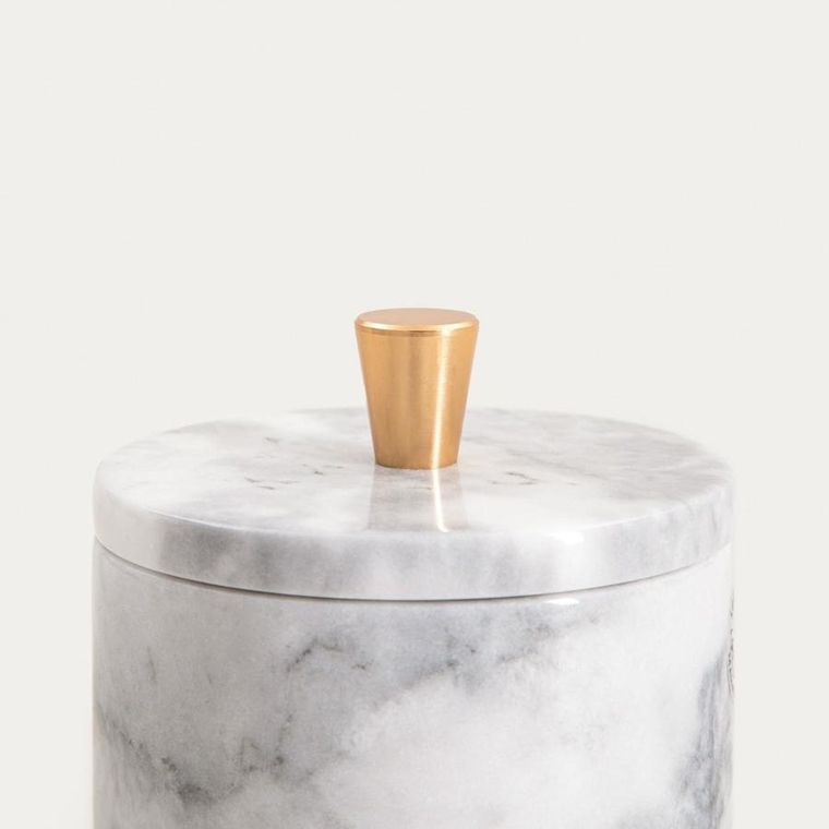 Homla, Marmuri, pojemnik, marmurowy biały, 9-10 cm