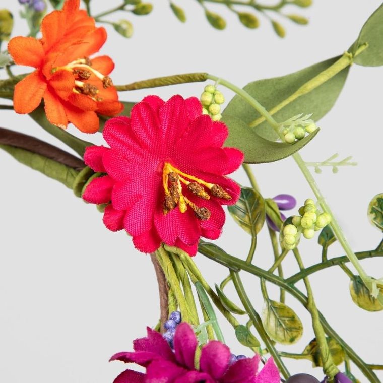 Homla, Meadow, wieniec, z kolorowymi kwiatuszkami, 10 cm