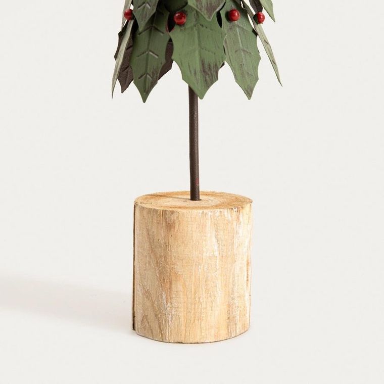 Homla, Metallo, choinka metalowa na pieńku, 37,5 cm, 754715