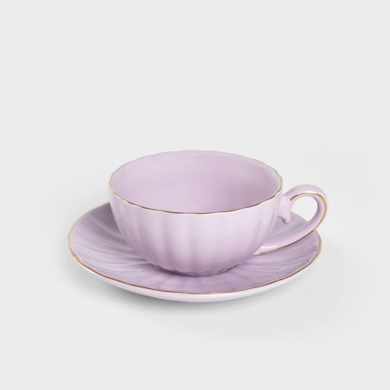 Homla, Mina, filiżanka, ze spodkiem mała fioletowa, 0,2 l