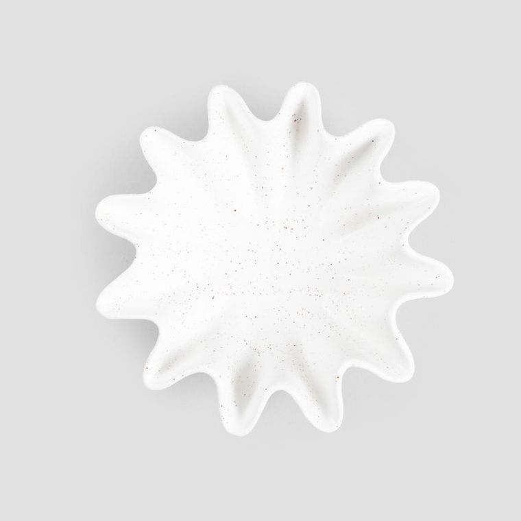 Homla, Modern Hamptons, misa dekoracyjna, ceramiczna, biała, 19-19-6 cm, 737695