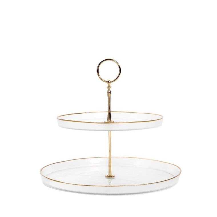 Homla, Monze, patera, dwupoziomowa transparentna, 21 cm, 28 cm