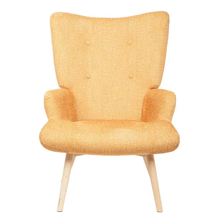 Homla, Moss Pop, Fotel w tkaninie musztardowy, 72-73-96 cm, 882857