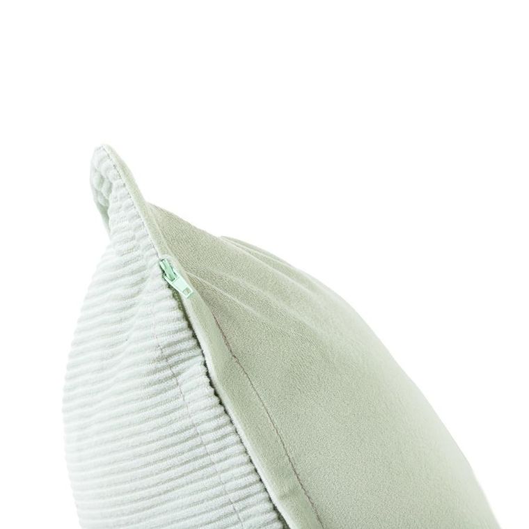 Homla, Nantu, poszewka welwetowa, imitacja sztruksu, pistacjowa, 45-45+1.5 cm